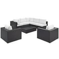 thumbnail image 4 of Modway Convene 8 Piece Outdoor Patio Sectional Set in Espresso White, 4 of 8