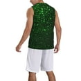 thumbnail image 2 of Sikiie Green Sparkling Basketball Jersey Reversible Men's Mesh Athletic Sports Shirts Training Practice S-4XL4X-Large, 2 of 6