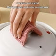 thumbnail image 5 of LUVCLS 2-Pack Blush Pink Silicone Dish Scrubber, Dual-Sided Non-Scratch Hygienic Dishcloth Alternative, Heat Resistant Pot & Pan Kitchen Cleaning Brush, 5 of 6