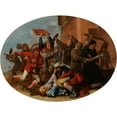 thumbnail image 2 of Jan Miense Molenaer 14x11 Black Ornate Wood Framed Double Matted Museum Art Print Titled: Battle Between Carnival and Lent (1633-1634), 2 of 5