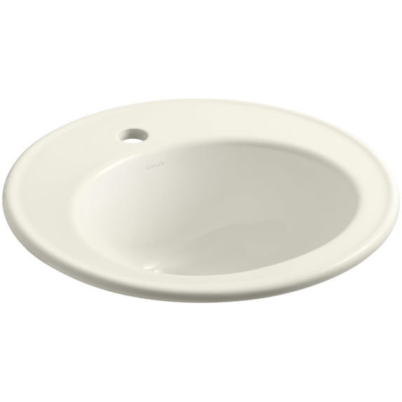 Kohler K-2202-1 Brookline 19" Drop In Bathroom Sink - Off White