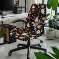 thumbnail image 2 of Renewold Office Chair Cover Stretchable Desk Chair Protector Non-slip Washable Computer Office Chair Slipcover with Elastic Bottom Halloween Decor, Witch Hat Ghost Black Cat Pumpkin, L, 2 of 7