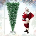 thumbnail image 4 of Costway 7.5FT Pre-Lit Snowy Upside Down Christmas Tree 1100 Tips w/ 400 Lights & 8 Modes, 4 of 10