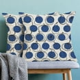 thumbnail image 2 of Fall Pillow Covers 18 x 18 Inch Set of 2 Navy Blue Polka Dots Pumpkin Decor Throw Pillows Harvest Thanksgiving Autumn Indoor Outdoor Farmhouse Decorative Linen Pillowcases for Couch Bed Sofa, 2 of 6