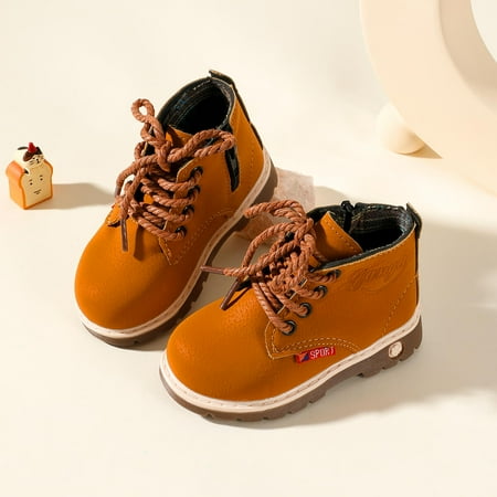 

Boy Side Zipper Design PU Boots For Toddler