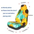 thumbnail image 3 of Balery Sunflowers With Green Leaves Pattern Car Seat Cover - Soft & Breathable Front Premium Covers with Non-Slip Protector Fits Most Automotive, Vans, SUVs, Trucks - 1 Unit, 3 of 5