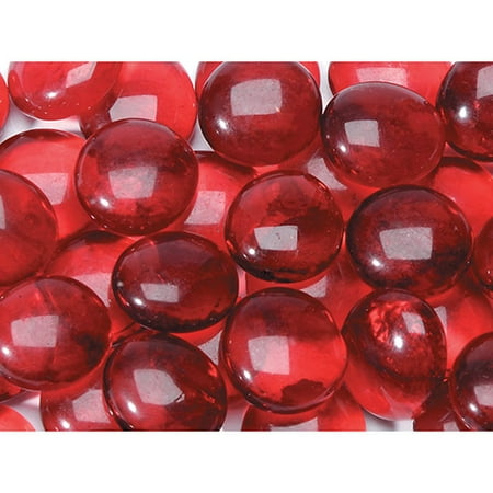 - Glass Gems In Mesh Bag - Red - 6 Oz