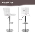 thumbnail image 7 of YRLLENSDAN Tall Bar Stools Set of 2 High Bar Chairs Kitchen Bar Stools Swivel Adjustable Bar Stool Leather Island Chairs Set of 2 Counter Height Bar Stools with Back,White, 7 of 7