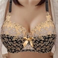 thumbnail image 5 of Zynoxe 2PC Plus Size Lace Balconette Bra with Bow Detail Supportive Underwire Push Up Bra Solid Color Everyday Underwear, 5 of 8
