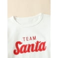 thumbnail image 4 of Wassery Little Girl Christmas Pajamas Outfits 3T 4T 5T 6T 7T Kids Girl Long Sleeve Letter Print T-Shirt Tops+Santa Claus Print Pants Sleepsuit Children Christmas Two Piece Sleepwear Set, 4 of 9