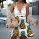 thumbnail image 2 of Vestido de encaje calado con cuello en V y estampado Floral sin mangas suelto de verano para mujer a la moda Fridja  hj706, 2 of 6