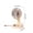 Beige, variant on Vintage Rechargeable Mini Desk Fan with Digital Battery Display, Adjustable Wind Speeds, Portable USB Power, Stylish Design, Quiet Operation