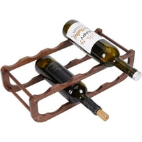 2-Tier Wine Rack and Water Bottle Organizer Coconut Brown Wood Rack Organizer Wine Bottles Display Holder