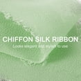 thumbnail image 4 of Uxcell 4 Rolls 1"x5.5Yd Chiffon Ribbon Handmade Fringe Chiffon Silk Ribbon Green, 4 of 6
