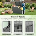 thumbnail image 4 of Homall 230 Gallon Outdoor Resin Deck Box ,Lockable, with Side Handles & Hydraulic Rod, Ideal for Patio, Garden, Poolside, 4 of 7