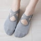 thumbnail image 3 of 3 pares de calcetines de ballet, zapatos de baile de yoga, calcetines deportivos con agarre antideslizante para Rosa Gris Púrpura, 3 of 9