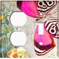 thumbnail image 4 of Metal Light Switch Plate Cover Floral Nature Butterfly Scripture Damask BUT036, 4 of 13