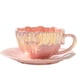 thumbnail image 1 of Taza de cerámica determinada de la taza y del platillo de café del pétalo 300ml taza de la venta al por mayor del té de tarde de la taza del regalo, 1 of 5