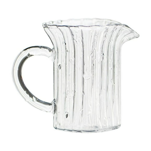 CHOOLD Creative Embossed Stripe Clear Crystal Glass Creamer Jug/Sauce Jug (4/9/12oz)