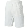 thumbnail image 2 of Mens Casual Shorts Cotton Drawstring Summer Beach Stretch Twill Chino Golf Shorts Whit Zipper Pockets White 36, 2 of 6