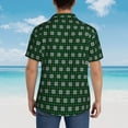 thumbnail image 4 of Susaid Green Buffalo Plaid Merry Christmas Print Short Sleeve Shirts Button Down Casual Shirts Summer Beach Aloha Button Down Short Sleeve for Men ,3X-Large, 4 of 7
