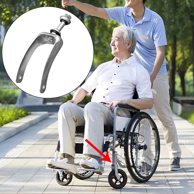 Rueda delantera para silla de ruedas Baoblaze 6 7 8 Pulgadas Neumático Sólido Resistente Al Desgaste