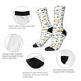 thumbnail image 3 of Yiaed Transport 1 Print Great elasticity Crew Socks Sports socks for Men and Women, 3 of 5
