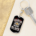 thumbnail image 6 of To My Wife  Carpenter Fears God and Wife Stainless Steel or 18k Gold Premium Swivel Dog Tag Keychain, 6 of 16