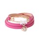 thumbnail image 1 of Pulsera de PU de múltiples capas para mujer con decoración de corazón con pasador de aleación (rojo rosa), 1 of 3