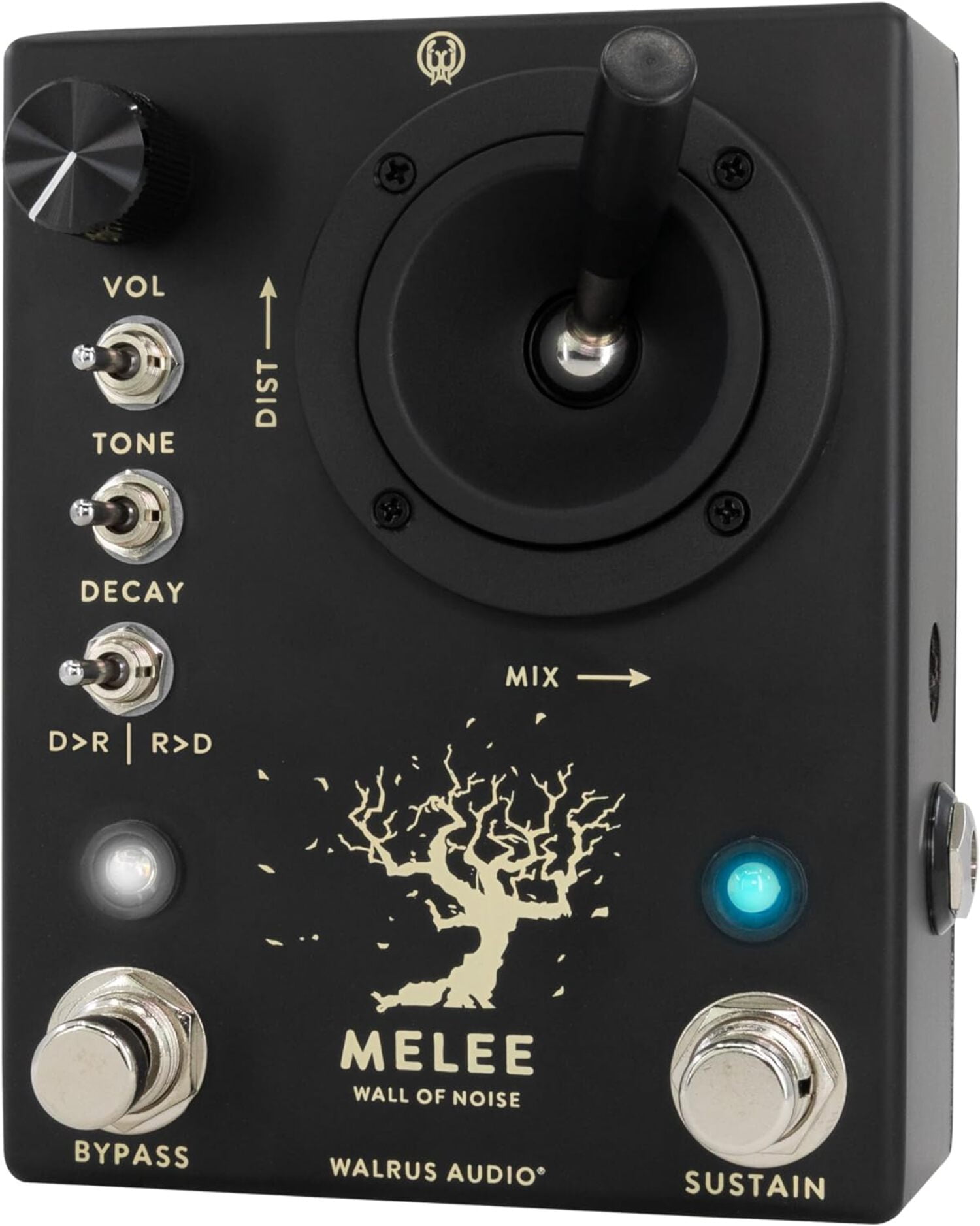 Walrus Audio Melee Wall of Noise Reverb and Distortion Effects Pedal Black