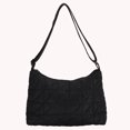 thumbnail image 3 of Bolsas Mensajero Acolchadas Asas Invierno Informal Algodón Suave para Fiesta (Negro), 3 of 9