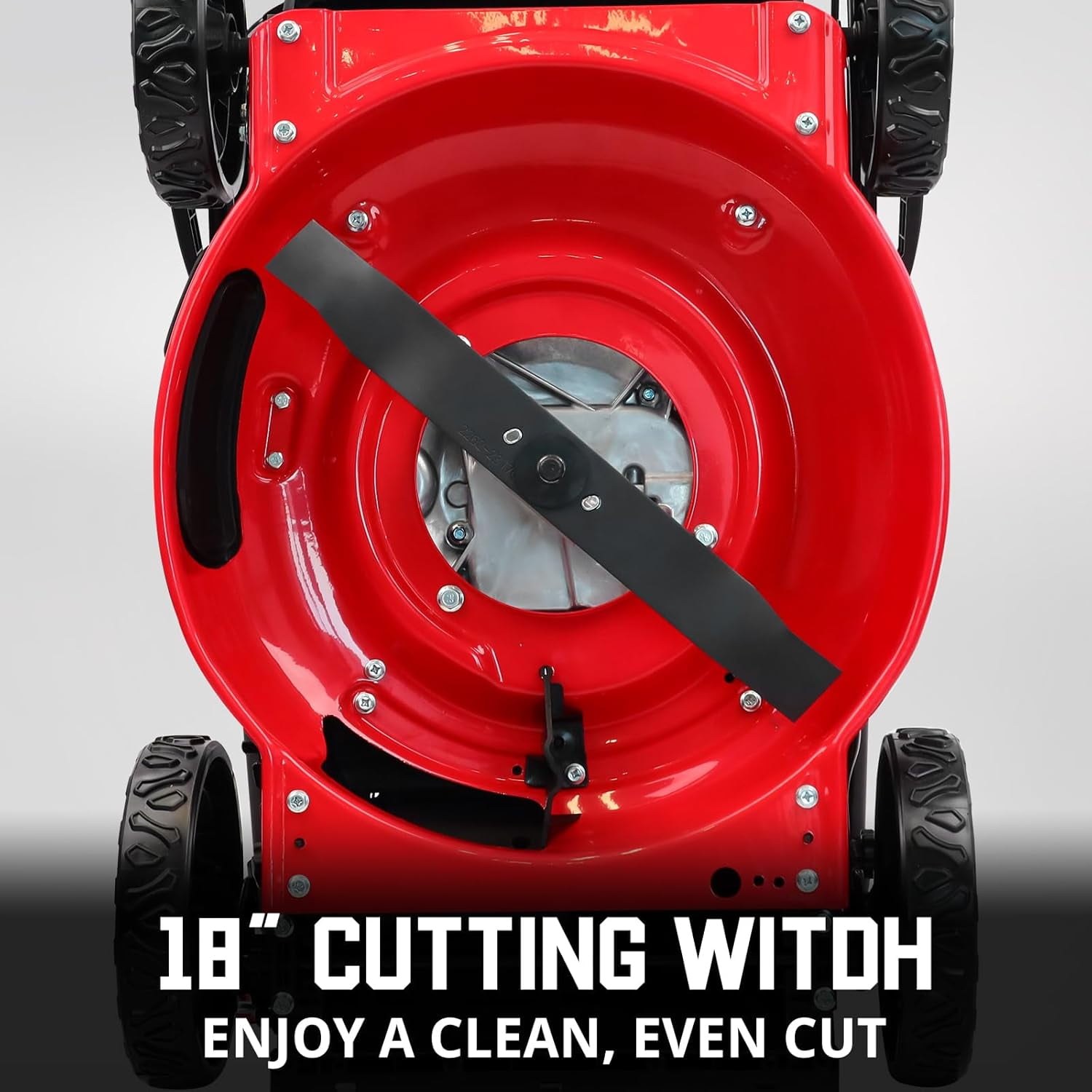 PowerSmart 18" 144CC Gas-Powered 3-in-1 Walk Behind Lawn Mower – Easy Start, Foldable, Ideal for Yards Up to 1/4 Acre
