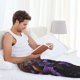 thumbnail image 5 of Fotbe Ornate Purple Floral Vase Pantalones de Pijama para Hombre, Pantalones de Dormir, Pantalones de Casa con Cintura Ajustable y Bolsillos-Large, 5 of 6