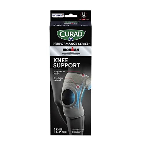 Curad CURIM23333H Série Performance Ironman Genouillère avec Stabilisateurs Latéraux, Réglable, Universel