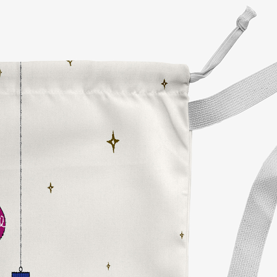 Simply Daisy Canvas Light Bright 28 x 36 in Pink Laundry Bag