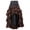 Brown, variant on VUPSGEZ Clearance Women Middle Ages Ruffles Patchwork Irregular Vintage Cupcake Ankle-Length Skirt (Brown,L)