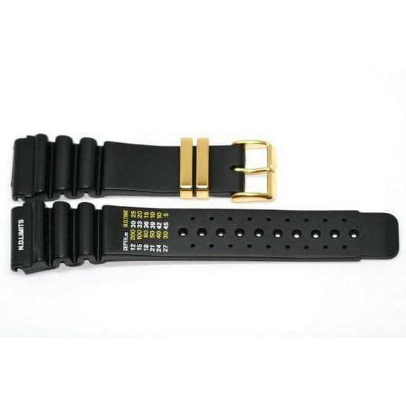 24MM BLACK RUBBER WATCH BAND STRAP FITS AQUALAND PROMASTER DUPLEX