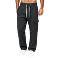 thumbnail image 2 of Homenesgenics Cargo Pants Men 2026 Casual Pockets Elastic Waist Sweatpants Work Trousers Dark Gray M, 2 of 7