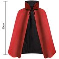 thumbnail image 5 of Capa de Mago Infantil Capa de Disfraz de Halloween con Sombrero Mágico Capa Cosplay Bruja Medieval Capa de Puerta de Doble Cara con Capucha Disfraces Mascarada Navidad Carnaval Ópera Escenario JM, 5 of 5