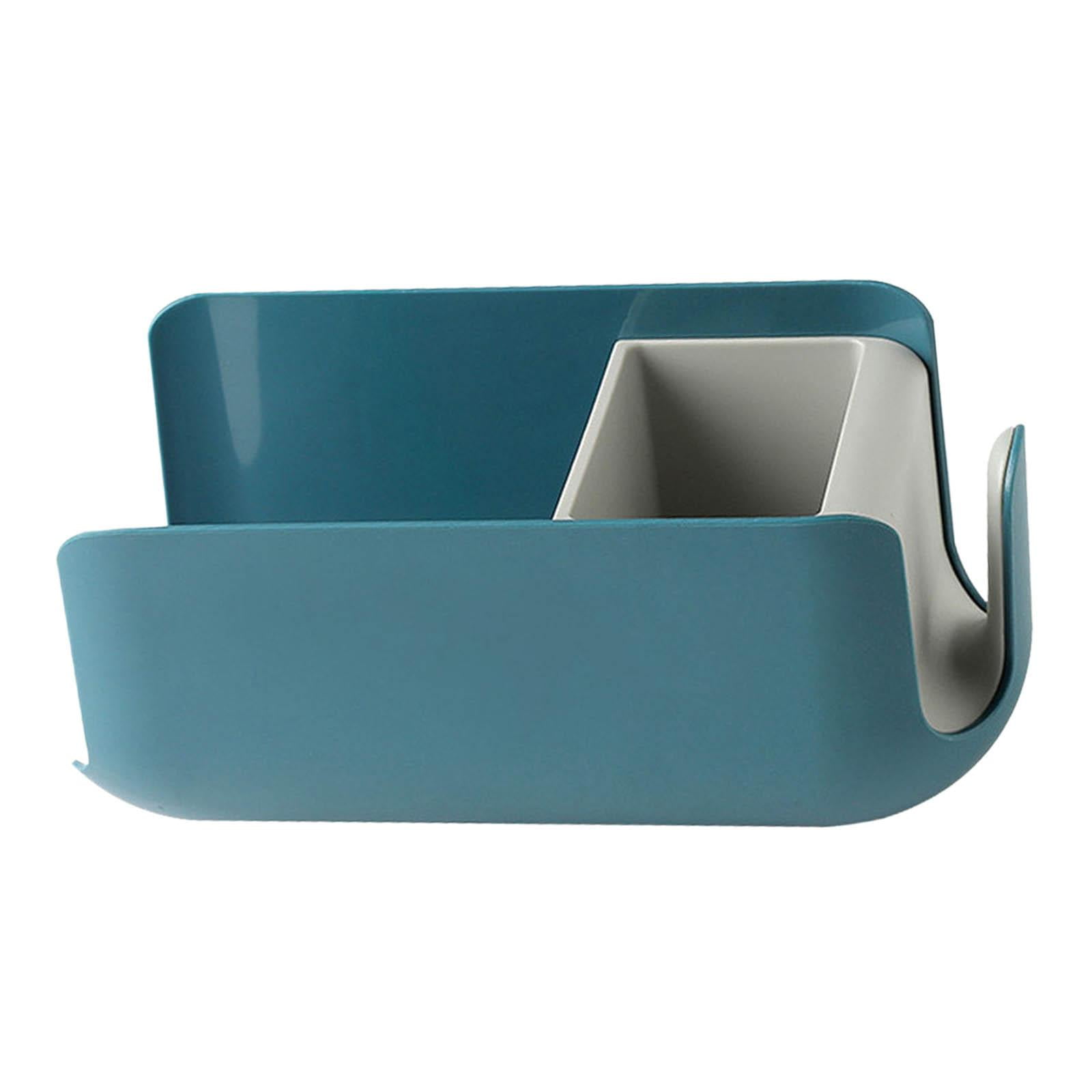 Wall Mounted Storage ing Rack Dryer Stand No Drill Hair Tool Organizer Gray Blue