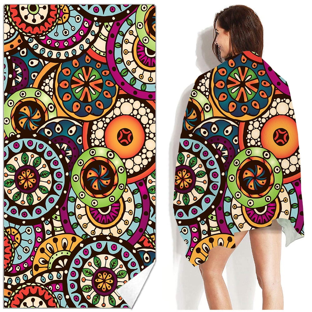 Microfiber Sand Free Beach Towel Blanket-Quick Fast Dry Super Absorbent Lightweight Thin Towel for Travel Pool Swimming Bath Camping Yoga Gym Sports Idea Paisley Mandala with Flamingo Microfiber Sand Free Beach Towel Blanket-Quick Fast Dry Super Absorbent Lightweight Thin Towel for Travel Pool Swimming Bath Camping Yoga Gym Sports Idea Paisley Mandala with Flamingo