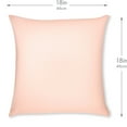 thumbnail image 2 of 18" x 18" Throw Pillowcases (Cover Only) - 85/15 Nylon, Spandex - Luxurious, Silky, Stretchy & Soft - 1 Pcs Solid Color - A Perfect Choice for Couch Chairs Sofa Bed Adult or Kids Bedroom, Cream Peach, 2 of 7