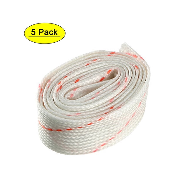 Uxcell 5pcs Manga de protección térmica de fibra de vidrio 10mm(3/8 pulgadas) ID x 2.4ft tubo de manga