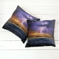 thumbnail image 2 of Ambesonne Nature Throw Pillow Cover 2 Pack, Epic Thunder Atmosphere, 20", Purple and Orange, 2 of 6
