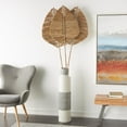 thumbnail image 2 of 79" Palm Tree Handmade Tall Tassel Leaf Fan Stick Bamboo Wood Natural Foliage Bouquet, by DecMode (3 Count), 2 of 9