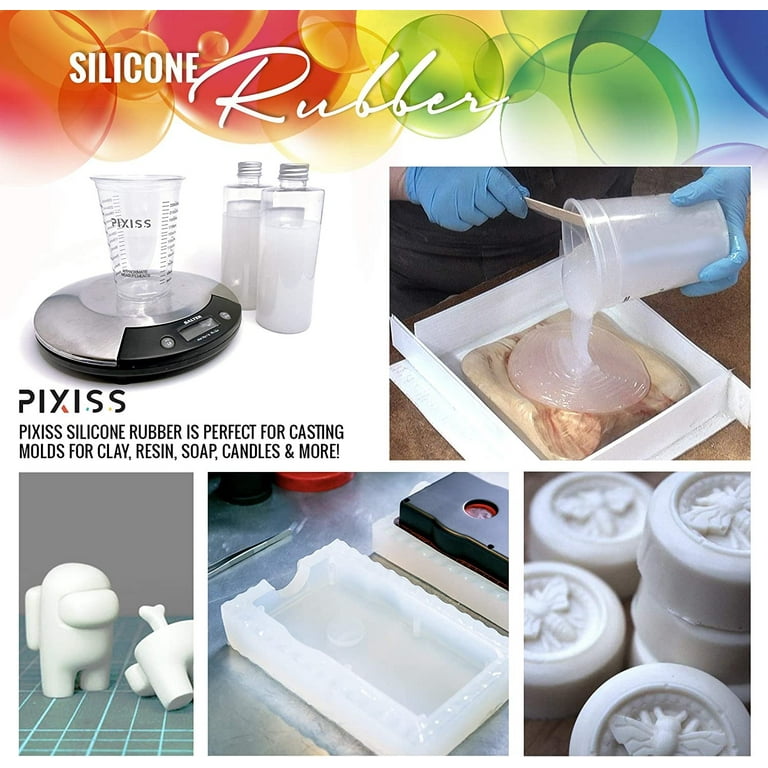 Silicone Mold Making Kit Liquid Silicone Rubber Bubble Free Translucent Clear Mold Making Silicone-Mixing Ratio 1:1-Molding Silicone for Resin Molds