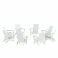 thumbnail image 6 of WestinTrends Ashore Adirondack Chairs Set of 8, All Weather Poly Lumber Folding Outdoor Patio Chairs, Modern Farmhouse Plastic Garden Lawn Deck Fire Pit Chairs, White, 6 of 7