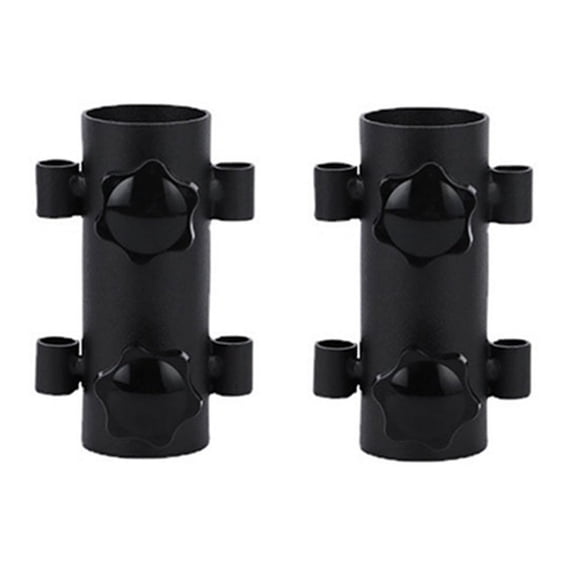 2PCS Awning Pole Fixing Tube Ground Bracket Windproof Adjustable Tent Canopy Support Rod Fixer