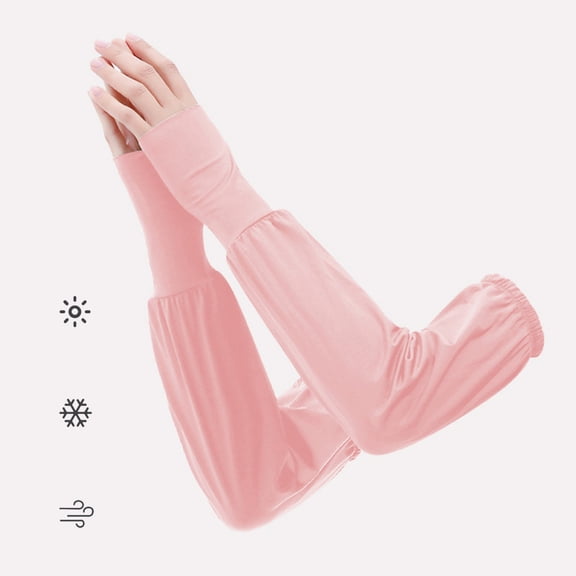 Ahabrexf Women's Casual Upf Sun Protection Arm Sleeves, Lightweight Outdoor Breeze for Sports and Daily Wear