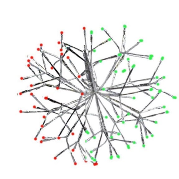 Celebrations LED Green/Red Shimmering Sphere 16 in. Hanging Decor